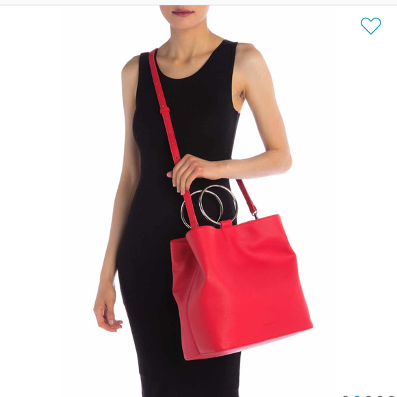 French Connection Dante Tote Bag in Fire Coral - Picture 2 of 8